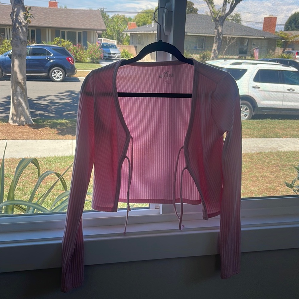 Pink Hollister Tie top